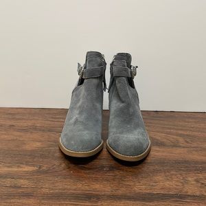 Sam Edelman Suede Gray/Blue Ankle Boots size 7